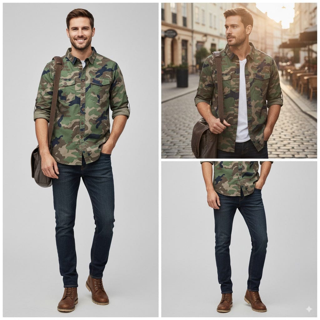 Beyond Raw Camouflage Full Sleeve Shirt