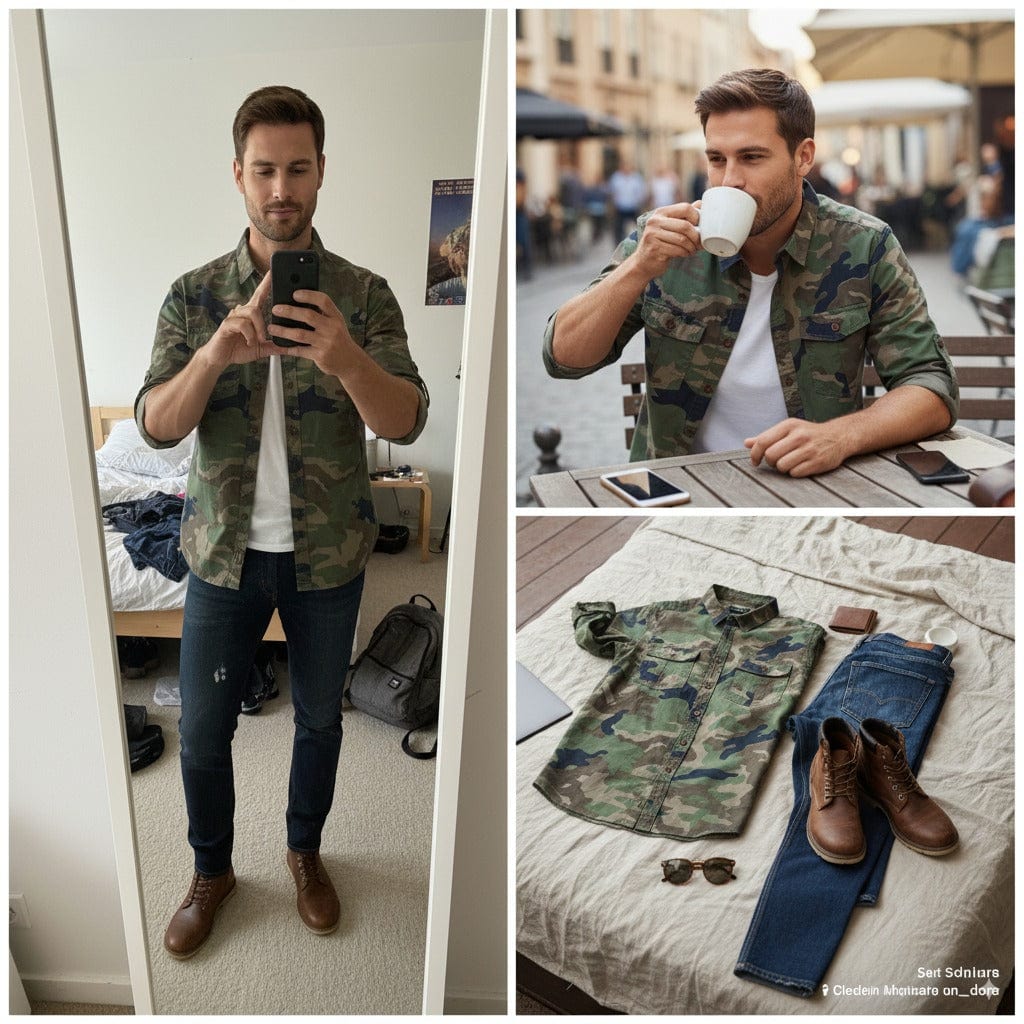 Beyond Raw Camouflage Full Sleeve Shirt