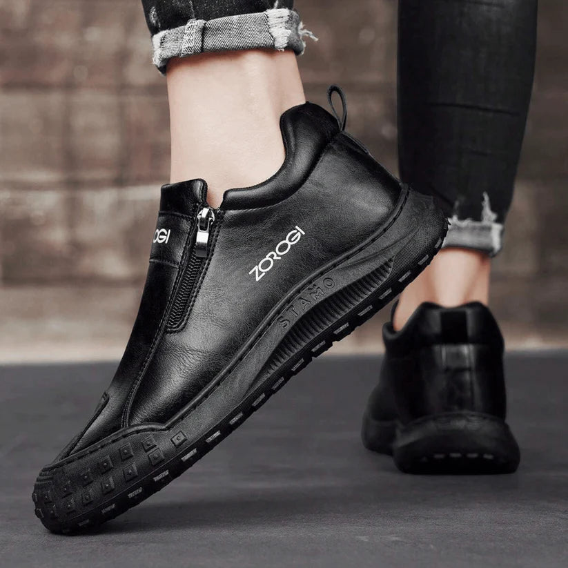 Men's Slip-On Shoes With Side Zipper