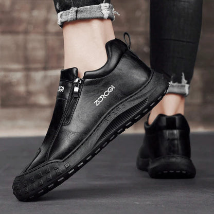 Men's Slip-On Shoes With Side Zipper