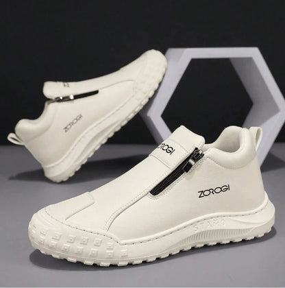 Men's Slip-On Shoes With Side Zipper