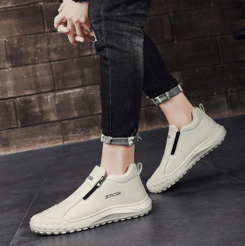 Men's Slip-On Shoes With Side Zipper