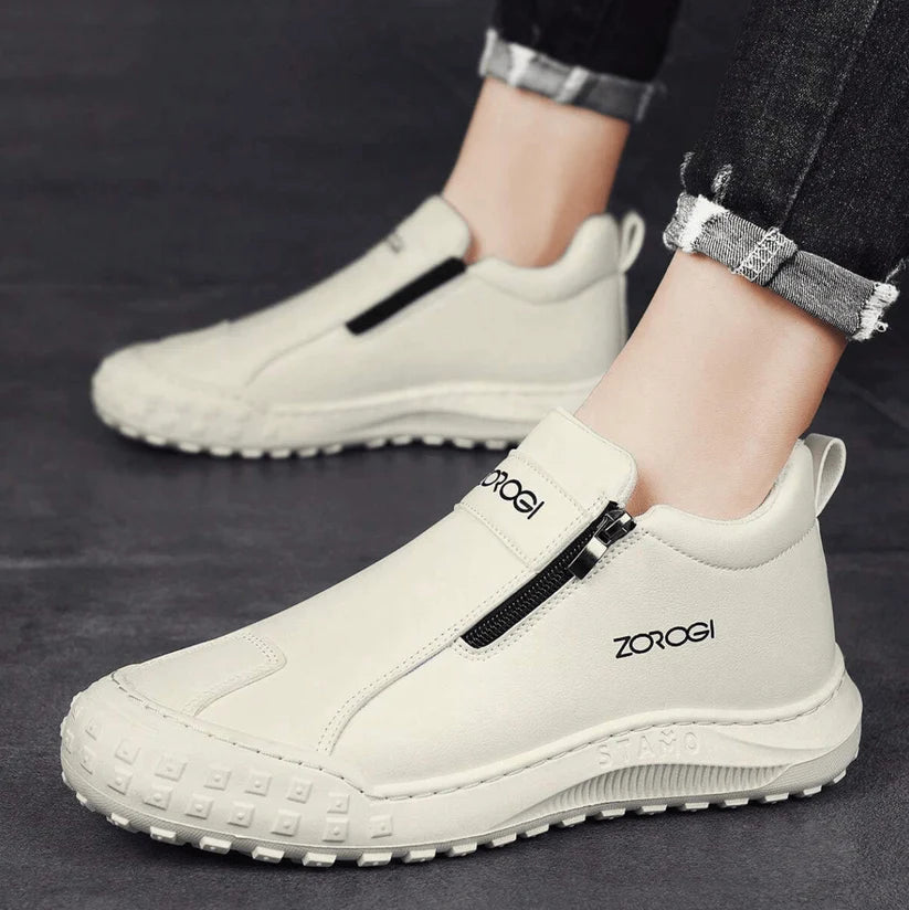 Men's Slip-On Shoes With Side Zipper