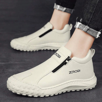 Men's Slip-On Shoes With Side Zipper