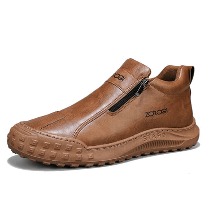 Men's Slip-On Shoes With Side Zipper