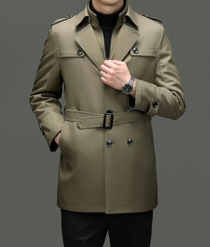 Beyond Raw Medium-Length Trench Coat
